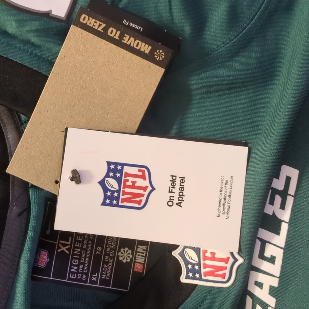 Nike NFL Eagles Sanders #26 Teal and Black Men's Jersey Size XL - Picture 9 of 9